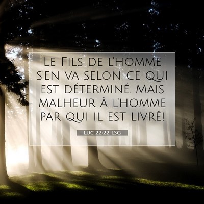 Picture 07 - Luc 22:22 LSG - Le Fils de l'homme s'en va selon ce qui est - Bible Verse Picture