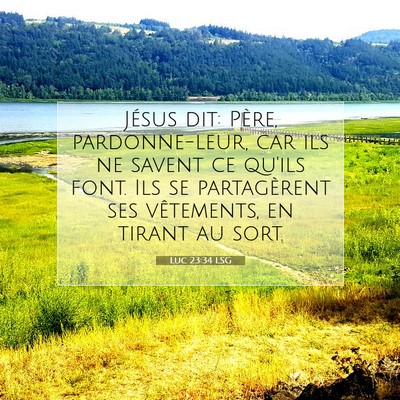 Picture 07 - Luc 23:34 LSG - Jésus dit: Père, pardonne-leur, car ils ne - Bible Verse Picture