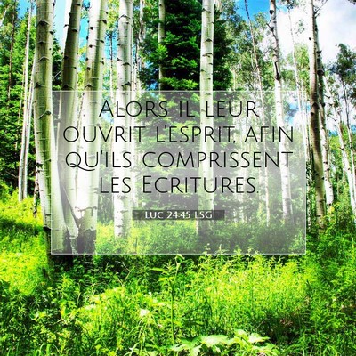 Picture 07 - Luc 24:45 LSG - Alors il leur ouvrit l'esprit, afin qu'ils - Bible Verse Picture