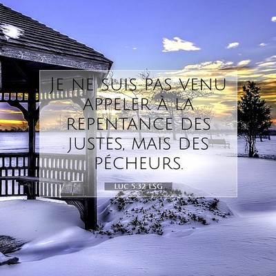 Picture 07 - Luc 5:32 LSG - Je ne suis pas venu appeler à la repentance des - Bible Verse Picture