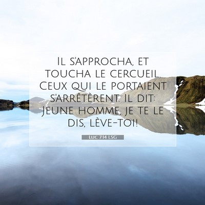 Picture 07 - Luc 7:14 LSG - Il s'approcha, et toucha le cercueil. Ceux qui le - Bible Verse Picture