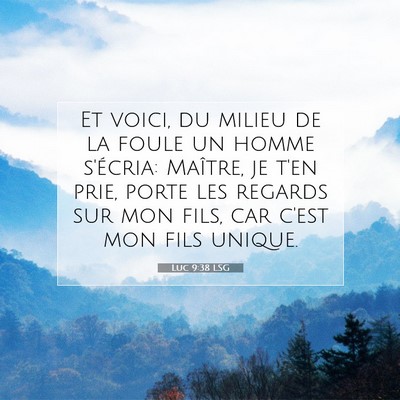 Picture 07 - Luc 9:38 LSG - Et voici, du milieu de la foule un homme - Bible Verse Picture