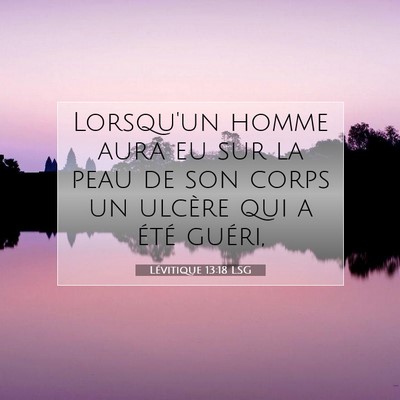 Picture 07 - Lévitique 13:18 LSG - Lorsqu'un homme aura eu sur la peau de son corps - Bible Verse Picture
