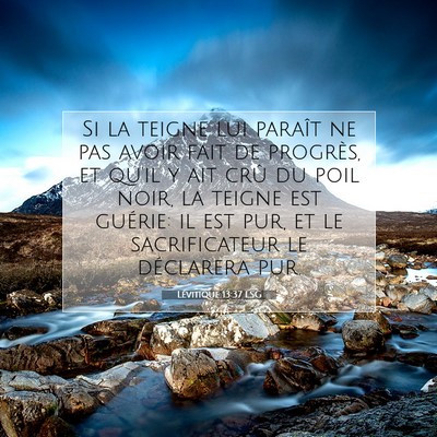 Picture 07 - Lévitique 13:37 LSG - Si la teigne lui paraît ne pas avoir fait de - Bible Verse Picture