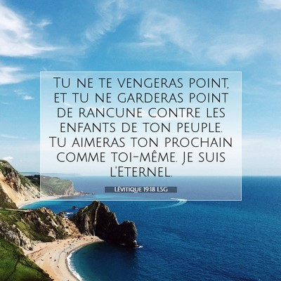 Picture 07 - Lévitique 19:18 LSG - Tu ne te vengeras point, et tu ne garderas point - Bible Verse Picture