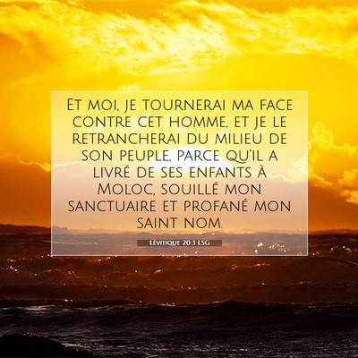 Picture 07 - Lévitique 20:3 LSG - Et moi, je tournerai ma face contre cet homme, et - Bible Verse Picture
