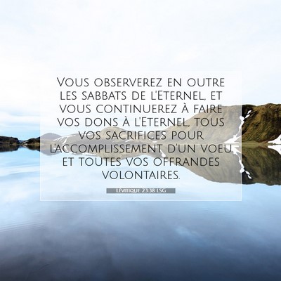 Picture 07 - Lévitique 23:38 LSG - Vous observerez en outre les sabbats de - Bible Verse Picture