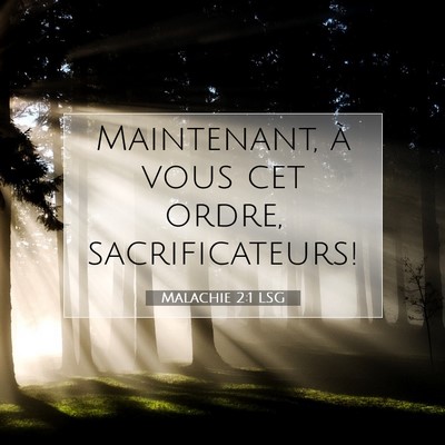Picture 07 - Malachie 2:1 LSG - Maintenant, à vous cet ordre, - Bible Verse Picture