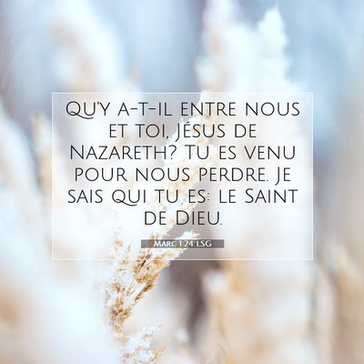 Picture 07 - Marc 1:24 LSG - Qu'y a-t-il entre nous et toi, Jésus de - Bible Verse Picture