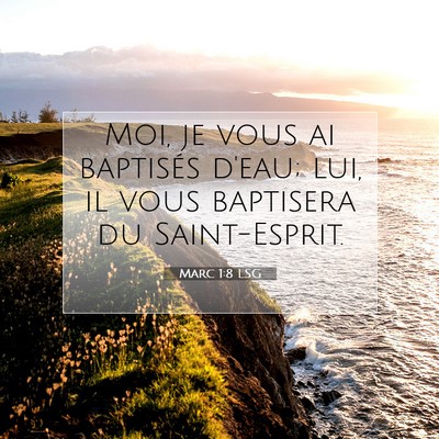 Picture 07 - Marc 1:8 LSG - Moi, je vous ai baptisés d'eau; lui, il vous - Bible Verse Picture