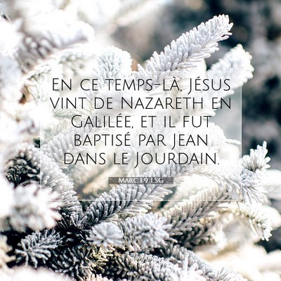 Picture 07 - Marc 1:9 LSG - En ce temps-là, Jésus vint de Nazareth en - Bible Verse Picture