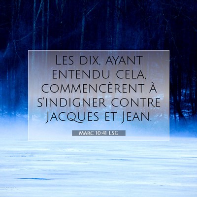 Picture 07 - Marc 10:41 LSG - Les dix, ayant entendu cela, commencèrent à - Bible Verse Picture