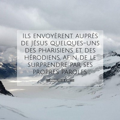 Picture 07 - Marc 12:13 LSG - Ils envoyèrent auprès de Jésus quelques-uns - Bible Verse Picture