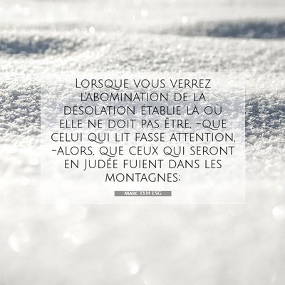 Picture 07 - Marc 13:14 LSG - Lorsque vous verrez l'abomination de la - Bible Verse Picture