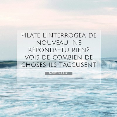 Picture 07 - Marc 15:4 LSG - Pilate l'interrogea de nouveau: Ne réponds-tu - Bible Verse Picture