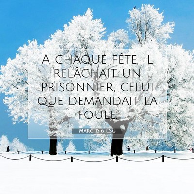 Picture 07 - Marc 15:6 LSG - A chaque fête, il relâchait un prisonnier, - Bible Verse Picture