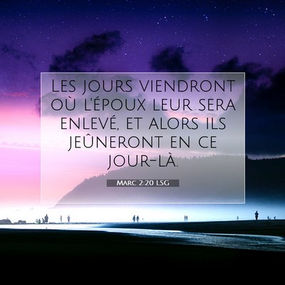 Picture 07 - Marc 2:20 LSG - Les jours viendront où l'époux leur sera - Bible Verse Picture