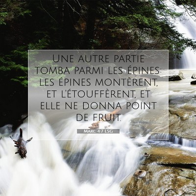 Picture 07 - Marc 4:7 LSG - Une autre partie tomba parmi les épines: les - Bible Verse Picture