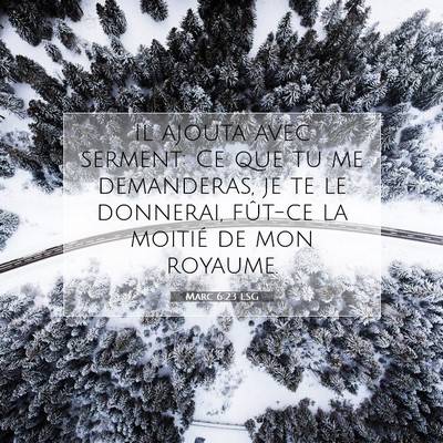 Picture 07 - Marc 6:23 LSG - Il ajouta avec serment: Ce que tu me demanderas, - Bible Verse Picture