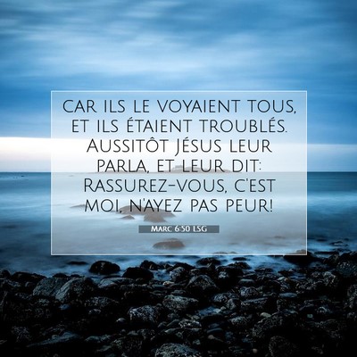 Picture 07 - Marc 6:50 LSG - car ils le voyaient tous, et ils étaient - Bible Verse Picture