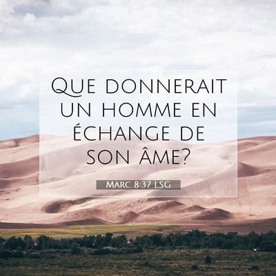 Picture 07 - Marc 8:37 LSG - Que donnerait un homme en échange de son - Bible Verse Picture