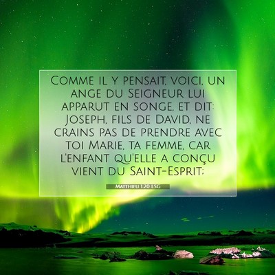 Picture 07 - Matthieu 1:20 LSG - Comme il y pensait, voici, un ange du Seigneur - Bible Verse Picture