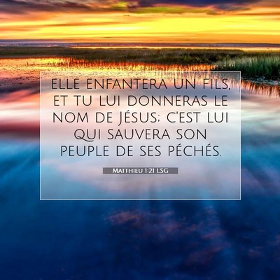 Picture 07 - Matthieu 1:21 LSG - elle enfantera un fils, et tu lui donneras le nom - Bible Verse Picture