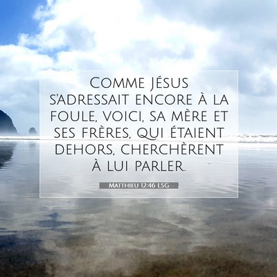 Picture 07 - Matthieu 12:46 LSG - Comme Jésus s'adressait encore à la foule, - Bible Verse Picture