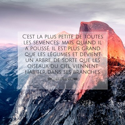 Picture 07 - Matthieu 13:32 LSG - C'est la plus petite de toutes les semences; - Bible Verse Picture