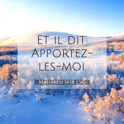 Picture 07 - Matthieu 14:18 LSG - Et il dit: - Bible Verse Picture