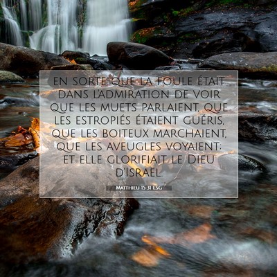 Picture 07 - Matthieu 15:31 LSG - en sorte que la foule était dans l'admiration de - Bible Verse Picture