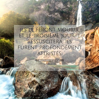 Picture 07 - Matthieu 17:23 LSG - ils le feront mourir, et le troisième jour il - Bible Verse Picture
