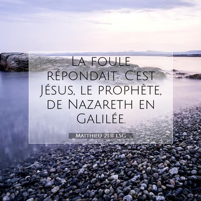 Picture 07 - Matthieu 21:11 LSG - La foule répondait: C'est Jésus, le prophète, - Bible Verse Picture
