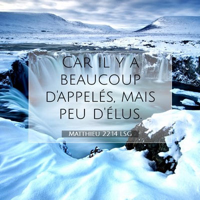 Picture 07 - Matthieu 22:14 LSG - Car il y a beaucoup d'appelés, mais peu - Bible Verse Picture