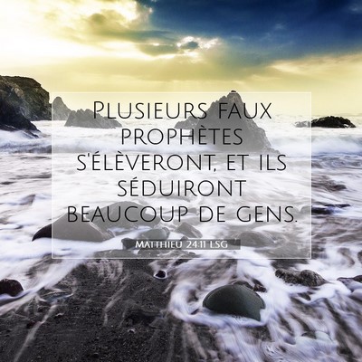 Picture 07 - Matthieu 24:11 LSG - Plusieurs faux prophètes s'élèveront, et ils - Bible Verse Picture