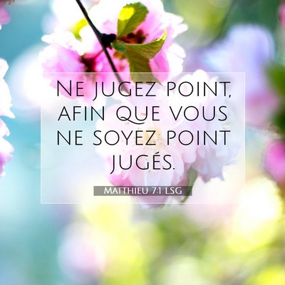 Picture 07 - Matthieu 7:1 LSG - Ne jugez point, afin que vous ne soyez point - Bible Verse Picture