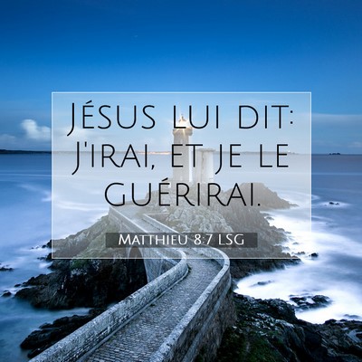 Picture 07 - Matthieu 8:7 LSG - Jésus lui dit: J'irai, et je le - Bible Verse Picture