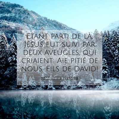 Picture 07 - Matthieu 9:27 LSG - Etant parti de là, Jésus fut suivi par deux - Bible Verse Picture