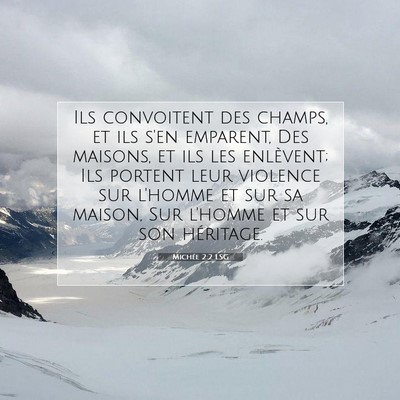 Picture 07 - Michée 2:2 LSG - Ils convoitent des champs, et ils s'en emparent, - Bible Verse Picture