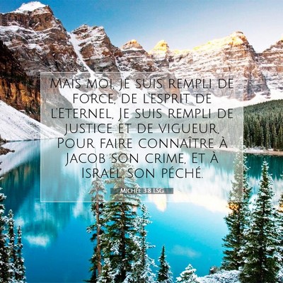 Picture 07 - Michée 3:8 LSG - Mais moi, je suis rempli de force, de l'esprit de - Bible Verse Picture