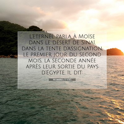 Picture 07 - Nombres 1:1 LSG - L'Eternel parla à Moïse dans le désert de - Bible Verse Picture
