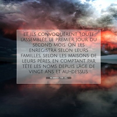 Picture 07 - Nombres 1:18 LSG - et ils convoquèrent toute l'assemblée, le - Bible Verse Picture