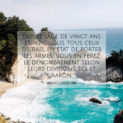 Picture 07 - Nombres 1:3 LSG - depuis l'âge de vingt ans et au-dessus, tous - Bible Verse Picture