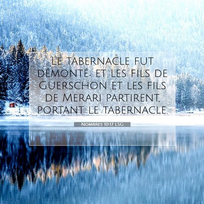 Picture 07 - Nombres 10:17 LSG - Le tabernacle fut démonté; et les fils de - Bible Verse Picture