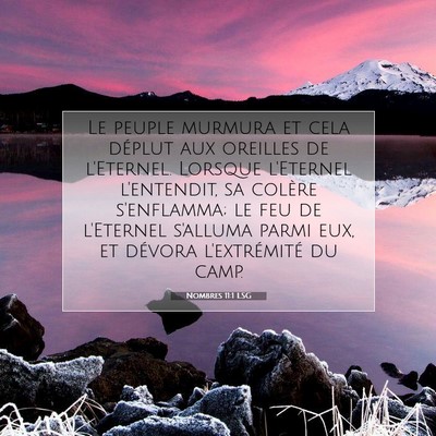 Picture 07 - Nombres 11:1 LSG - Le peuple murmura et cela déplut aux oreilles de - Bible Verse Picture