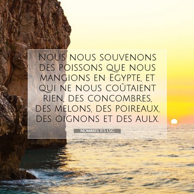 Picture 07 - Nombres 11:5 LSG - Nous nous souvenons des poissons que nous - Bible Verse Picture