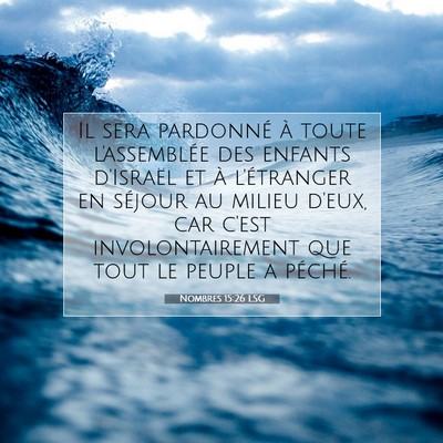 Picture 07 - Nombres 15:26 LSG - Il sera pardonné à toute l'assemblée des - Bible Verse Picture