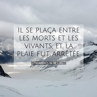 Picture 07 - Nombres 16:48 LSG - Il se plaça entre les morts et les vivants, et - Bible Verse Picture