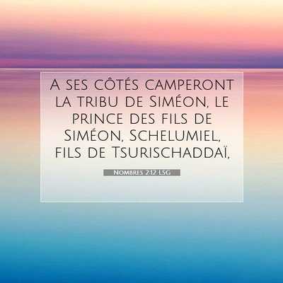 Picture 07 - Nombres 2:12 LSG - A ses côtés camperont la tribu de Siméon, le - Bible Verse Picture