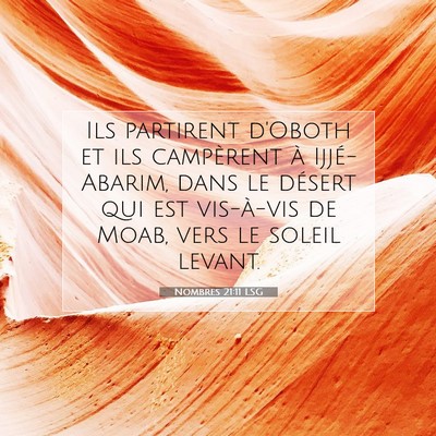 Picture 07 - Nombres 21:11 LSG - Ils partirent d'Oboth et ils campèrent à - Bible Verse Picture